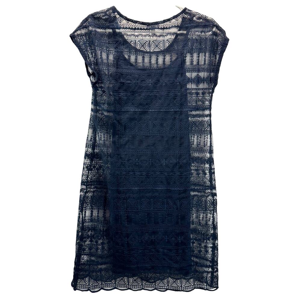 Garnet Hill Lace Dress with Lining Sleeveless Blue Size 2 - Picture 2 of 12